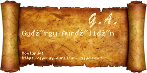 György Aurélián névjegykártya